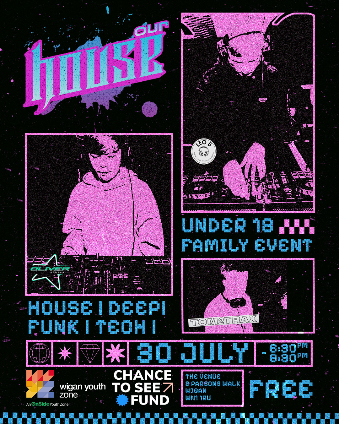 Our House event poster